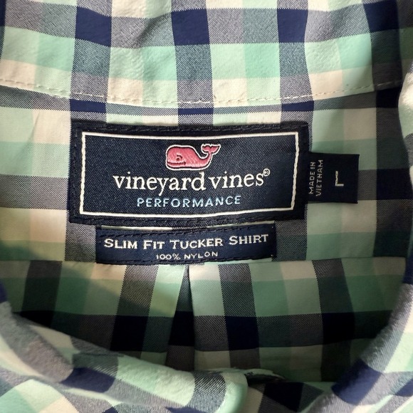 Vineyard Vines Performance Slim Fit Tucker Plaid Shirt Men's Large - Picture 2 of 11